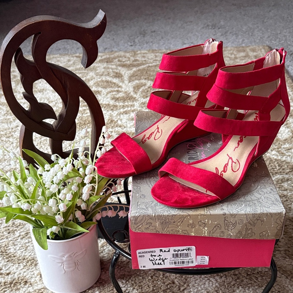 American Rag Bold Red Heeled Sandals
